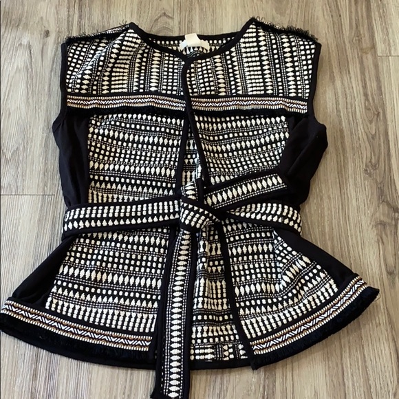 H&M Jackets & Blazers - H&M boho vest with belt size 6